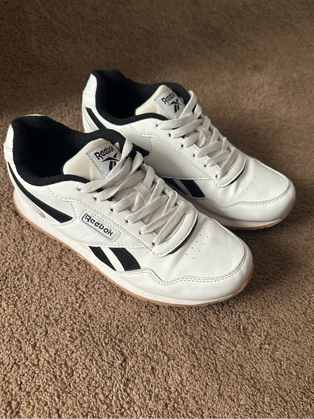 Reebok Women’s White and Black Sneakers